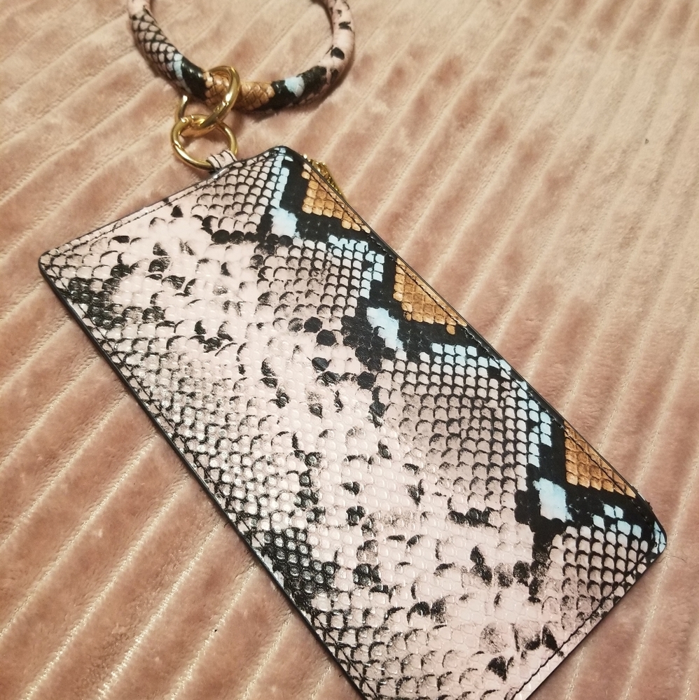 Snakeskin wristlet